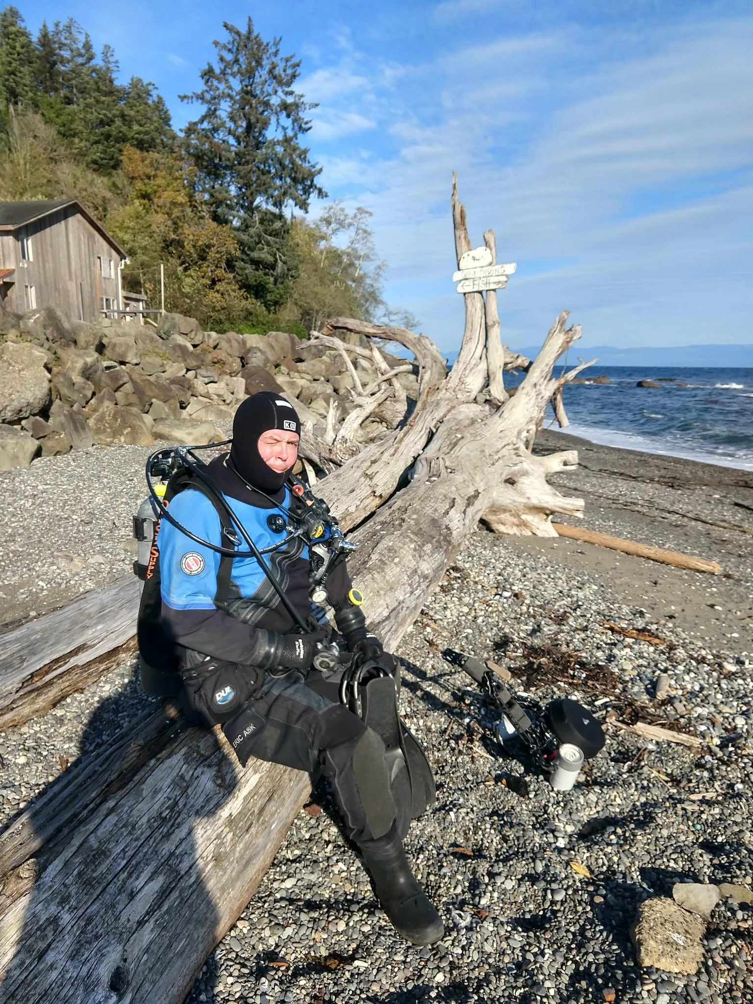 Eric Askilsrud at Sekiu Rocks. Photo by Scuba Jess.