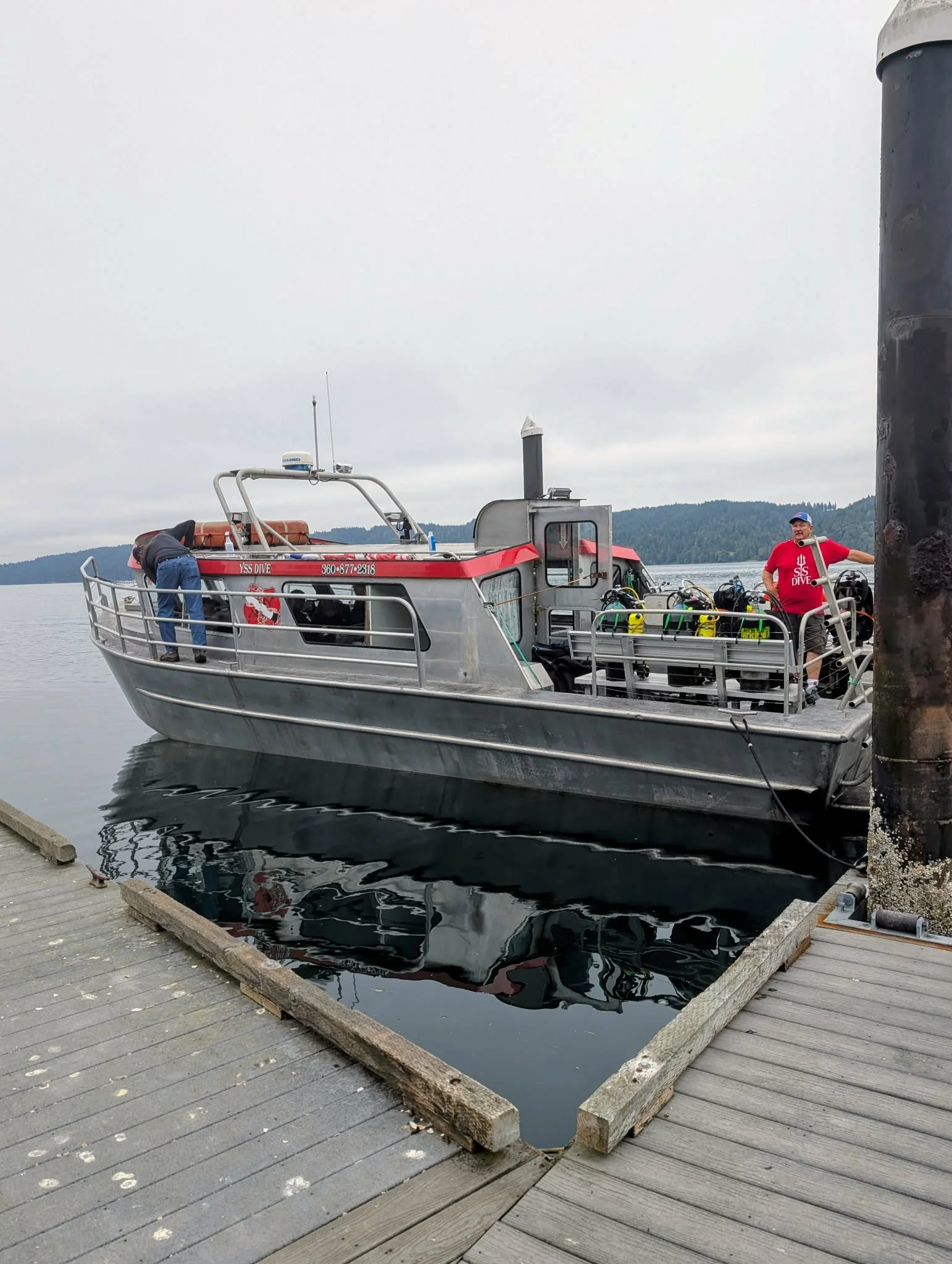 The YSS Dive charter boat on Hood Canal. Photo by Scuba Jess.